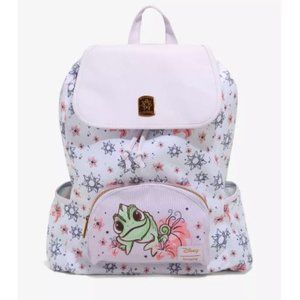 Loungefly Disney Tangled Pascal Floral Slouch Backpack
